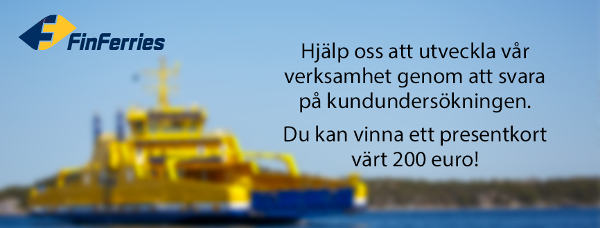 Finferries kundundersökning är igång 1.7-31.7.2025