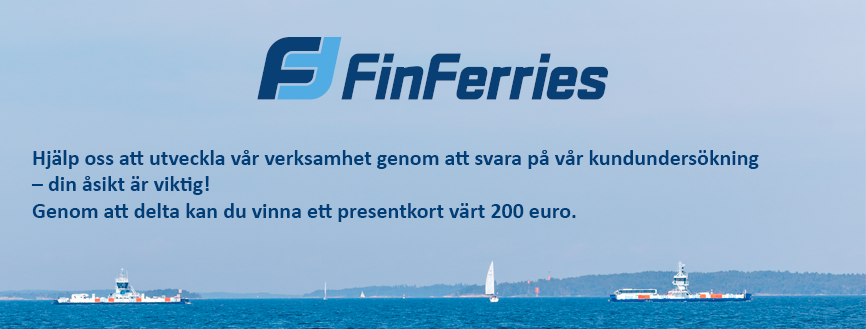 Finferries kundundersökning är igång 1.7-31.7.2026